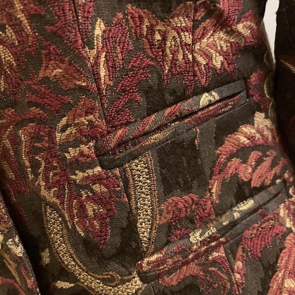 Mechant. Sz Small. Floral Tapestry Button Up Lined Jacket. Long Sleeve. WTC - Picture 3 of 8